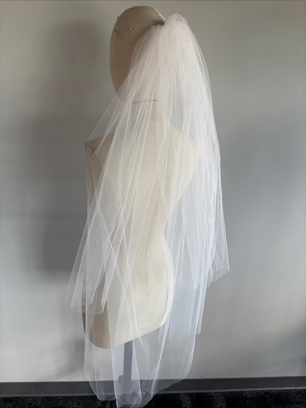 Long White Bridal Veil with Soft Tulle